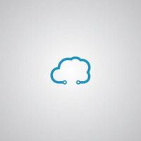 modelo de inspiração de logotipo de tecnologia de nuvem. perfeito para usar para empresa de tecnologia vetor