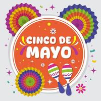 cinco de maionese, Federal feriado dentro México vetor