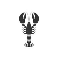 lagosta logotipo.isolado lagosta em branco fundo vetor