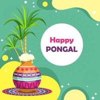 feliz fundo pongal vetor