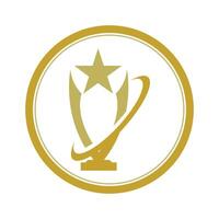 criativo e único troféu logotipo Projeto. troféu logotipo para Esportes torneio campeonato vetor