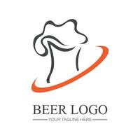 Cerveja vintage logotipo Projeto modelo vetor