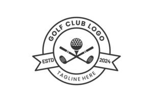 moderno plano Projeto único golfe bola campeonato logotipo modelo e minimalista golfe logotipo conceito vetor