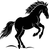 cavalo silhueta animal isolado em branco fundo. Preto cavalos gráfico elemento ilustração. vetor