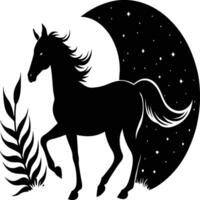 cavalo silhueta animal isolado em branco fundo. Preto cavalos gráfico elemento ilustração. vetor