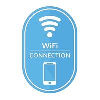 Wi-fi conexão rótulo vetor