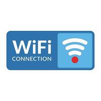 Wi-fi conexão rótulo vetor