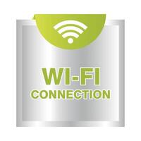 Wi-fi conexão rótulo vetor