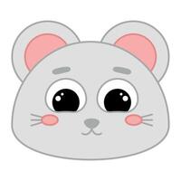 fofa kawaii rato emoji ícone vetor