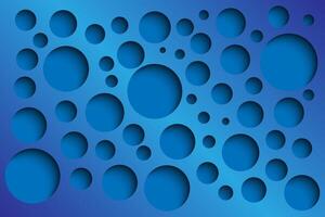azul abstrato perfurado fundo, azul perfurado círculos com sombras, ilustração vetor