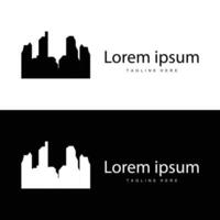 moderno cidade construção logotipo projeto, luxuoso e simples urbano arquitetura vetor