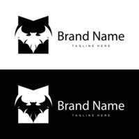 simples Preto silhueta Projeto bastão logotipo ilustração do uma período noturno animal com uma minimalista conceito vetor