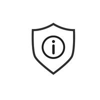 privacidade em formação proteção escudo ícone conceito Projeto modelo vetor