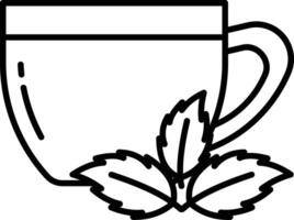 ervas chá esboço ilustração vetor