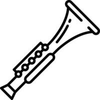 clarinete esboço ilustração vetor