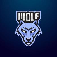 logotipo do wolf e-sport vetor