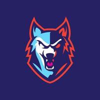 logotipo do wolf e-sport vetor