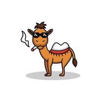 mascote de camelo fofo vetor
