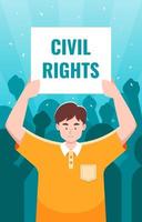 pôster de ativismo pelos direitos civis vetor