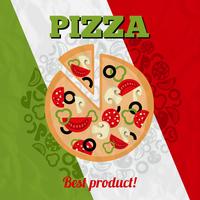 Cartaz de pizza de Itália