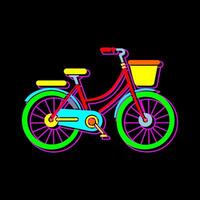 mão desenhado bicicleta. bicicleta plano ilustração isolado vetor