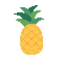 pixel arte fruta coleção. banana, dragão limonado fruta, et. vetor