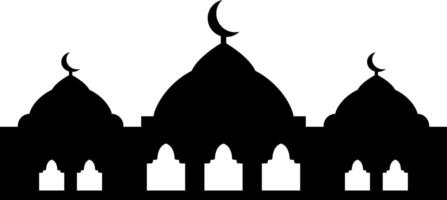 islâmico mesquita ícone silhueta Projeto ilustração vetor