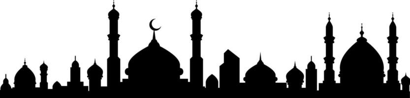 islâmico mesquita ícone silhueta Projeto ilustração vetor