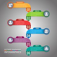 Modelo de infográficos de papel vetor