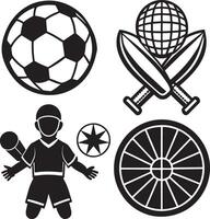 conjunto do Esportes ícone ilustração em branco fundo vetor