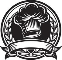 cozinha logotipo Projeto Preto e branco ilustração vetor