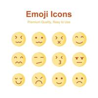 emoji ícones definir, na moda desenhos, pronto para Prêmio usar vetor