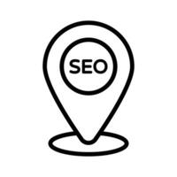 seo localização Projeto isolado em branco fundo vetor