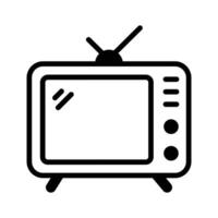 moderno do televisão, vintage televisão ícone dentro editável estilo vetor