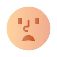 pegue seu mãos em perfeitamente projetado triste emoji ícone, Customizável vetor