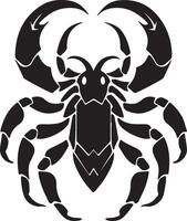escorpião silhueta ilustração branco fundo vetor