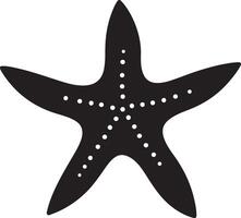 Estrela peixe silhueta ilustração branco fundo vetor
