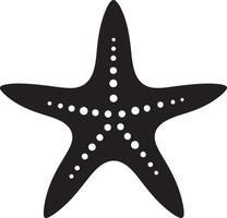 Estrela peixe silhueta ilustração branco fundo vetor