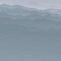 abstrato montanha gamas gráfico com névoa em quadrado fundo ilustração ter em branco espaço. vetor
