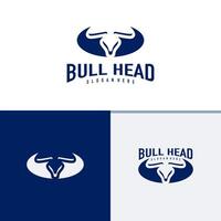 touro cabeça logotipo Projeto . touro ilustração logotipo conceito vetor
