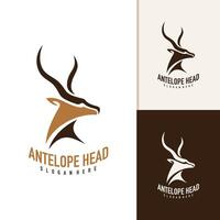 antílope cabeça logotipo Projeto . antílope ilustração logotipo conceito vetor