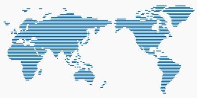 horizonte faixa linha mundo mapa em branco fundo. vetor