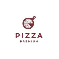 corte borda fatia pizza italiano Comida logotipo Projeto modelo ilustração vetor