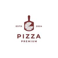 pá com pizza para italiano Comida logotipo Projeto modelo ilustração vetor