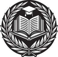 ilustração do uma Educação logotipo Projeto Preto e branco vetor