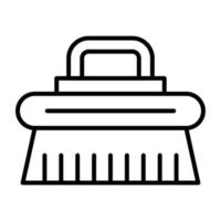 ícone de linha de escova de limpeza vetor