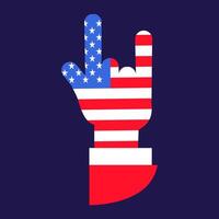 EUA bandeira festivo bode mão gesto vetor