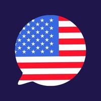 EUA bandeira bolha festivo bate-papo vetor