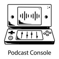 na moda podcast console vetor