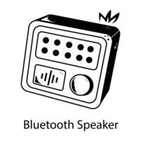 na moda Bluetooth alto falante vetor